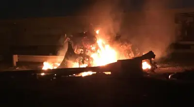 انفجارات عنيفة تهز قاعدة فكتوريا بمطار بغداد واستهداف لحقل مجنون