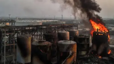 هجوم بطائرة مسيرة يشعل حريقًا في مصفاة ميناء عبدالله الكويتية