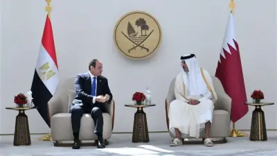 السيسي يؤكد لأمير قطر تضامن مصر مع الدوحة ويدين الاعتداءات الإيرانية