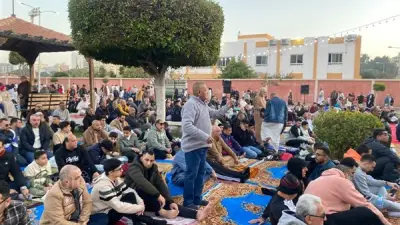 آلاف المصلين يملؤون ساحة مسجد بورفؤاد الكبير في صلاة عيد الفطر المبارك