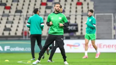 المصري يختتم تدريباته على استاد نيلسون مانديلا استعدادًا لمواجهة شباب بلوزداد