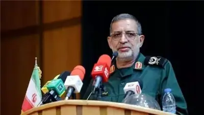 تشييع جثمان المتحدث باسم الحرس الثوري الإيراني علي محمد نائيني في طهران