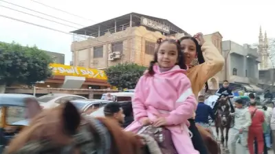 مواكب الخيول العربية تزين شوارع الغربية بحركات استعراضية احتفالاً بعيد الفطر