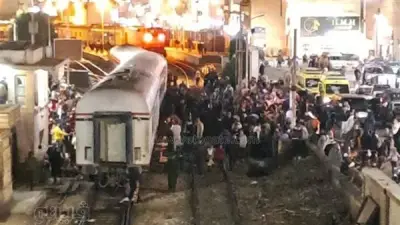 إصابة طالبين في حادث قطار بشربين بالدقهلية ونقلهما للمستشفى
