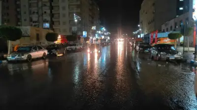 انخفاض حاد في درجات الحرارة وأمطار غزيرة تضرب محافظة مطروح