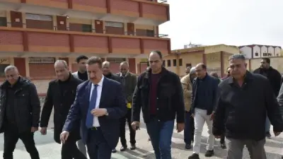 محافظ بورسعيد يتفقد أعمال تطوير مدرسة عقبة بن نافع لرفع كفاءتها التعليمية