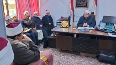 وكيل أوقاف كفر الشيخ يبحث مع مديري الإدارات آليات تنفيذ الخطط الدعوية والقرآنية