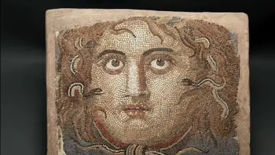 المتحف المصري يعرض لوحة رأس الميدوزا: أسطورة يونانية تجسدت في فسيفساء نادرة