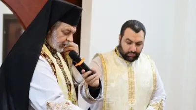 الأنبا توماس يدشن كنيسة العذراء والقديس مرقس الرسول بالفيوم في احتفال ديني مهيب