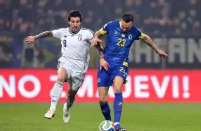 البوسنة والهرسك تودع إيطاليا بخسارة قاسية وتخرج من نهائيات كأس العالم للمرة الثالثة
