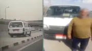 القبض على سائق ميكروباص بعد سيره على الرصيف بالقاهرة في حادثة متهورة