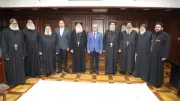 أساقفة بني سويف يهنئون القيادات بعيد الفطر في مشهد وطني مميز