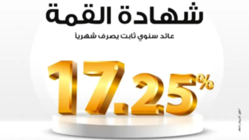 بنك مصر يرفع العائد على شهادة "القمة" الثلاثية إلى 17.25% شهريًا اعتبارًا من أبريل 2026