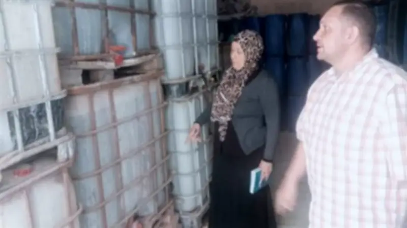 ضبط 2100 لتر كلور بدون بيانات في حملة تموينية بالقليوبية