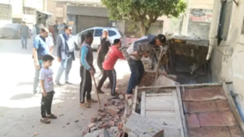 إزالة 22 حالة تعدٍ في الإسكان الاقتصادي بشبين الكوم بالمنوفية