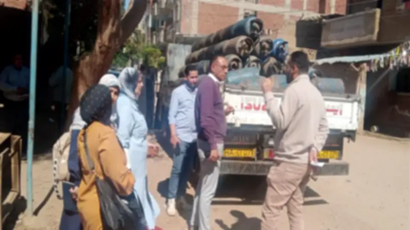 ضبط 332 أسطوانة غاز مدعمة قبل بيعها بالسوق السوداء في المنوفية