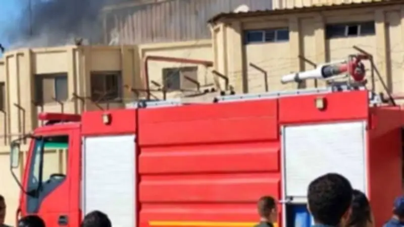 حريق في نخل ومخلفات على الطريق الزراعي السريع بقويسنا و4 سيارات إطفاء للسيطرة