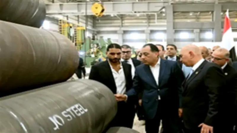 رئيس الوزراء يفتتح مصنع جو ستيل للصلب باستثمارات 45 مليون دولار