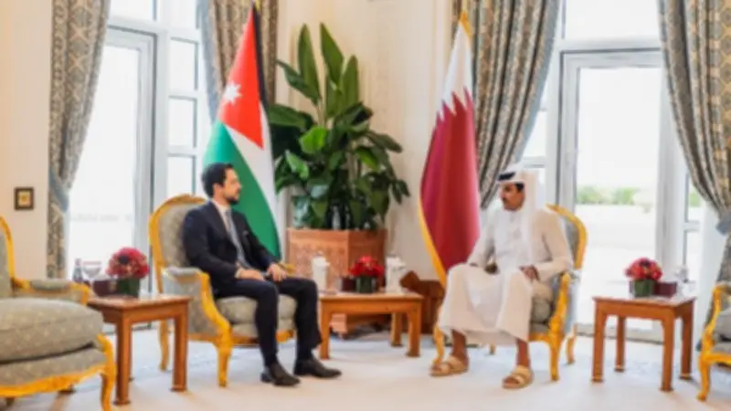 ولي عهد الأردن وأمير قطر يبحثان التطورات الإقليمية ويؤكدان ضرورة وقف إطلاق النار