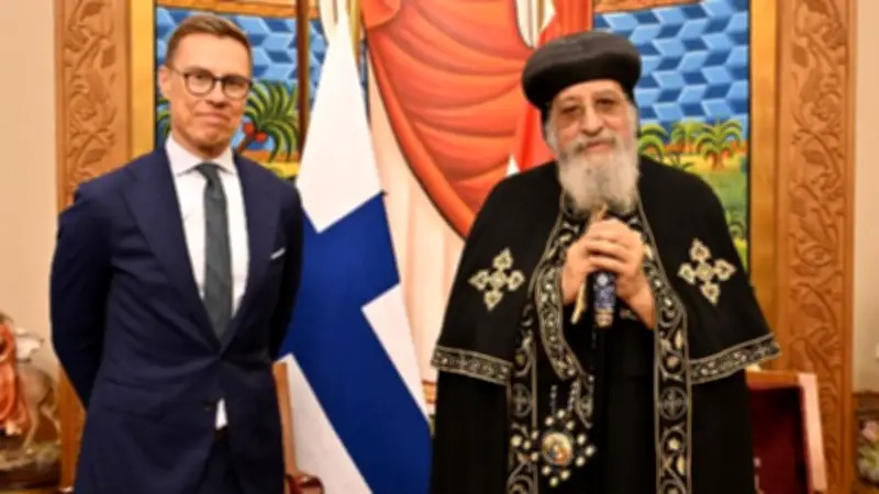 البابا تواضروس يستقبل رئيس فنلندا ويناقشان دور الأديان في إحلال السلام العالمي