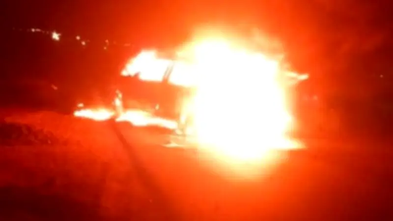 مصرع شخصين وإصابة آخر في حادث تصادم واشتعال سيارة بالإسماعيلية