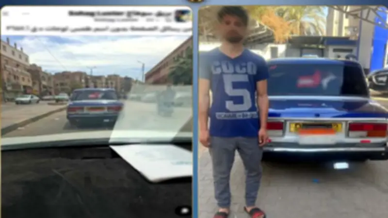 طمس لوحة سيارة أجرة للهروب من المخالفات.. سقوط سائق في سوهاج