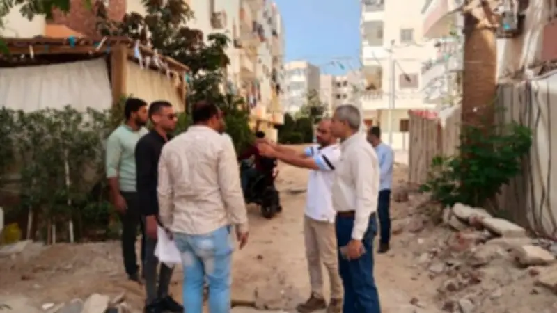 إزالات فورية لمخالفات تعوق التطوير في زرزارة شمال الغردقة