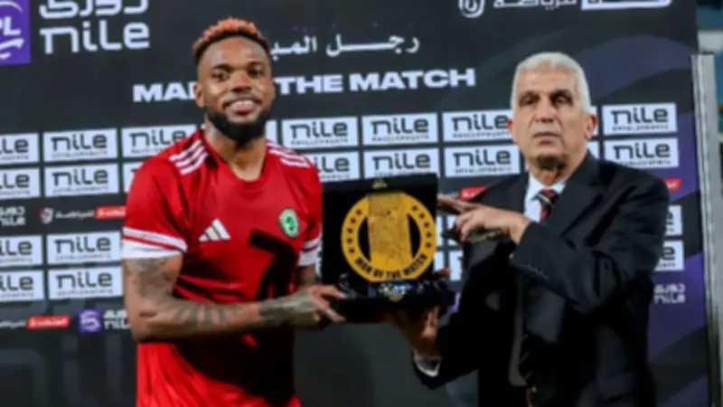 جودوين شيكا يحصد جائزة رجل مباراة مودرن سبورت والإسماعيلي