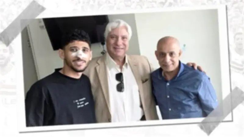 مدير الكرة بالزمالك يزور أحمد عاطف قطة بعد إصابته في مباراة بيراميدز