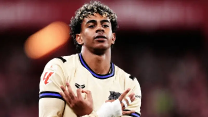 فيرمين لوبيز يقلد احتفال يامال بعد هدفه في مرمى خيتافي