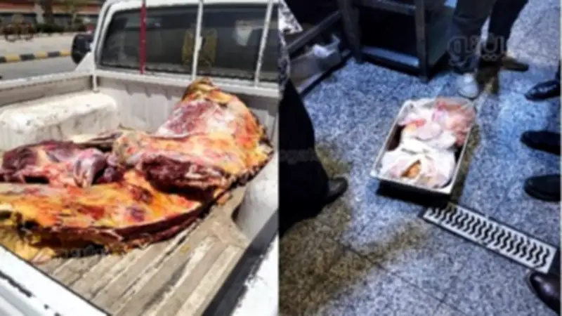 غلق مطعم شهير ببني سويف شهراً لضبط لحوم منتهية الصلاحية بداخله
