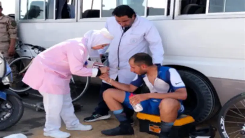 الرعاية الصحية تشارك في التأمين الطبي لبطولة الجمهورية للدراجات بالسويس