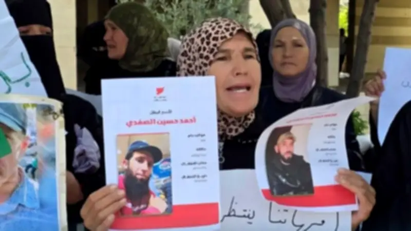 أهالي القنيطرة يحتجون أمام الخارجية السورية للإفراج عن معتقلين لدى إسرائيل