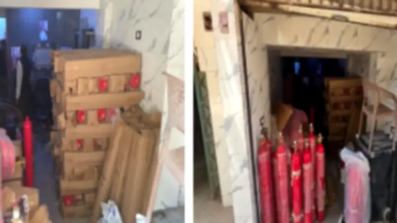 ضبط مدير مصنع غير مرخص لطفايات الحريق في القليوبية