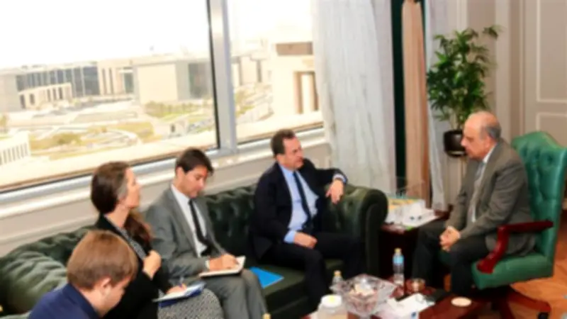 وزير الكهرباء يبحث مع السفير الفرنسي تعزيز التعاون في الطاقات المتجددة