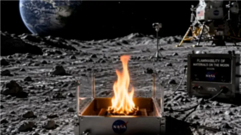 ناسا تشعل حريقًا متعمدًا على القمر لدراسة سلوك اللهب في الجاذبية المنخفضة