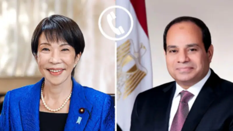 رسائل السيسي خلال اتصال هاتفي مع رئيسة وزراء اليابان إنفوجراف