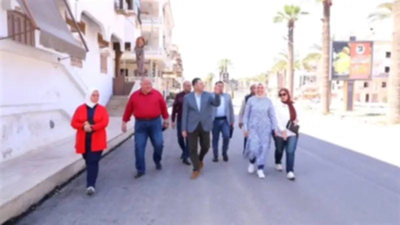 محافظ دمياط يتفقد تطوير شارع بورسعيد ومنطقة اللسان والفنار برأس البر