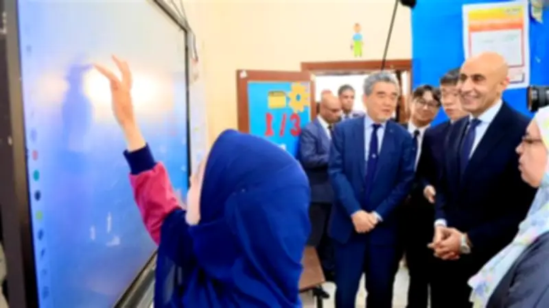 وزير التعليم يزور مدرسة الأورمان مع رئيسي جامعة هيروشيما وسبريكس