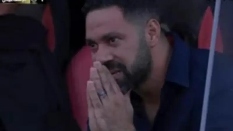 بكاء حسني عبد ربه بعد هدف الإسماعيلي القاتل في مرمى بتروجيت