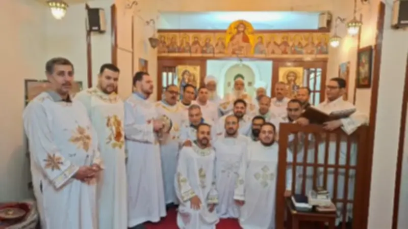 الأنبا ميخائيل يترأس القداس الشهري لمرتلي إيبارشية حلوان والمعصرة