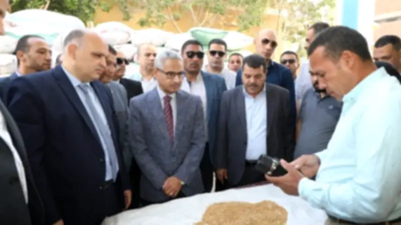 محافظ بني سويف يتفقد توريد القمح بمجمع مطاحن وصوامع الواسطى