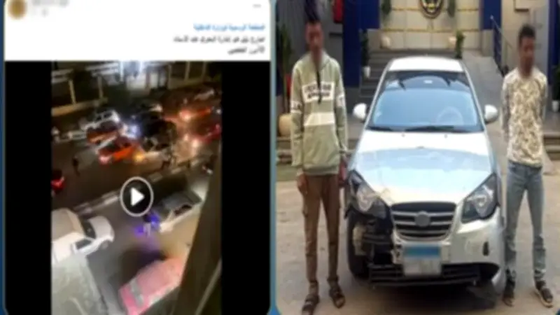 هروب سائق من حملة مرورية بالإسماعيلية ينتهي باصطدامه بثلاث سيارات