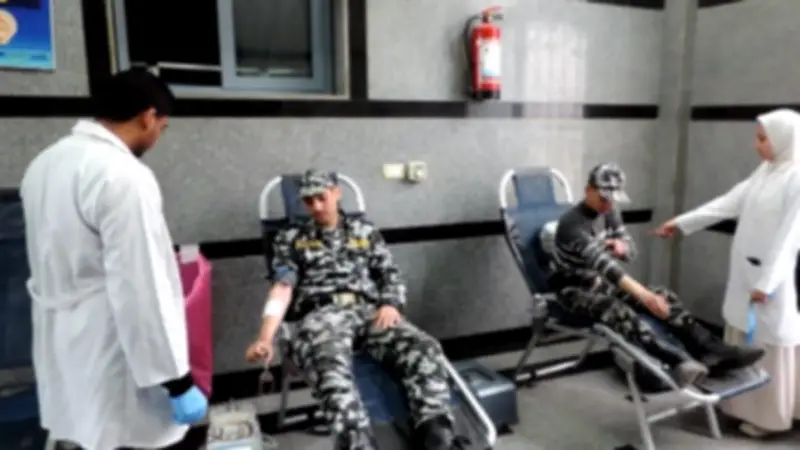 أمن البحيرة ينظم حملة تبرع بالدم بمشاركة رجال الشرطة لإنقاذ حياة المرضى