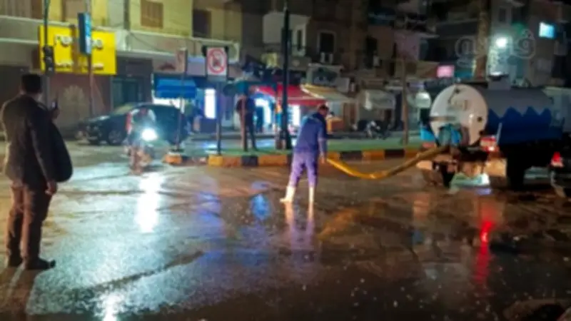 أمطار ورياح تضرب محافظة المنوفية والمحافظ يتفقد أعمال شفط المياه ميدانيًا
