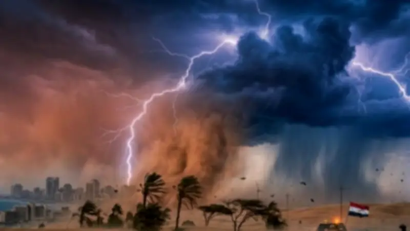 الأرصاد تحذر من طقس مضطرب يضرب مصر الليلة مع أمطار رعدية ورياح محملة بالأتربة