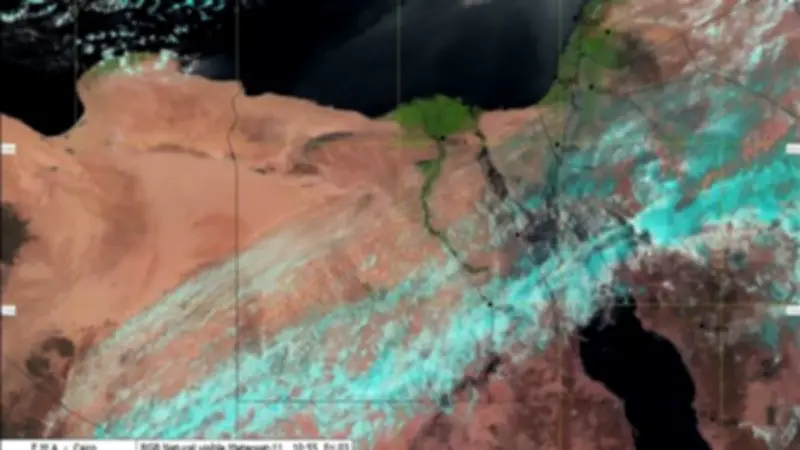 الأرصاد الجوية: غطاء سحابي وأمطار خفيفة على مناطق واسعة ورمال مثارة بالصعيد