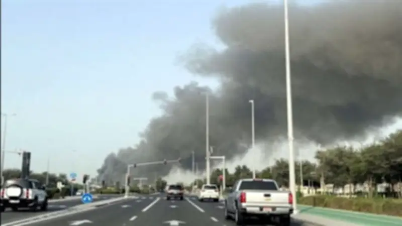 شظايا اعتراضية تتسبب في حريقين بمنشآت غاز حبشان بأبو ظبي وتسفر عن إصابات