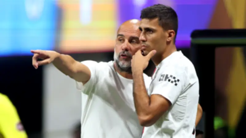 بيب جوارديولا يعلق على مستقبل رودري في مانشستر سيتي وإمكانية انتقاله لريال مدريد