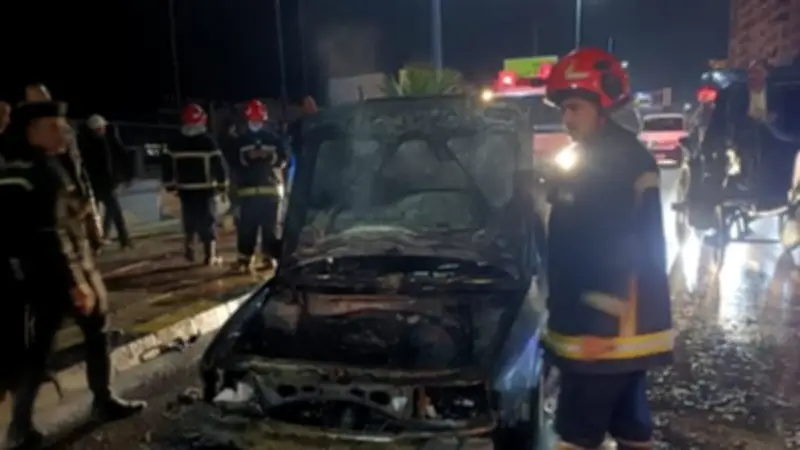 سيطرة الحماية المدنية على حريق سيارة بكورنيش الإسكندرية دون إصابات